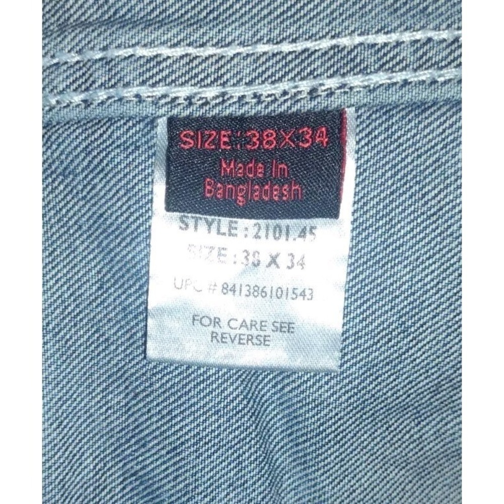Five Brother Bib Overalls Mens 38X34 Denim Bib Overalls Carpenter - Picture 6 of 7